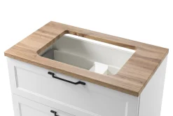 Meran Waschtischunterschrank | 80 x 47 x 65 cm | Eiche weiß