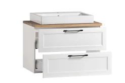 Meran Waschtischunterschrank | 80 x 47 x 65 cm | Eiche weiß