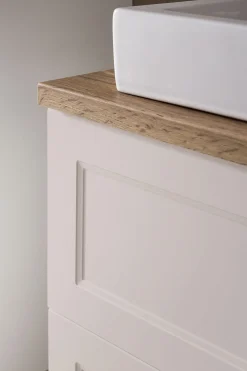 Meran Waschtischunterschrank | 80 x 47 x 65 cm | Eiche kaschmirfarbig
