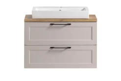Meran Waschtischunterschrank | 80 x 47 x 65 cm | Eiche kaschmirfarbig