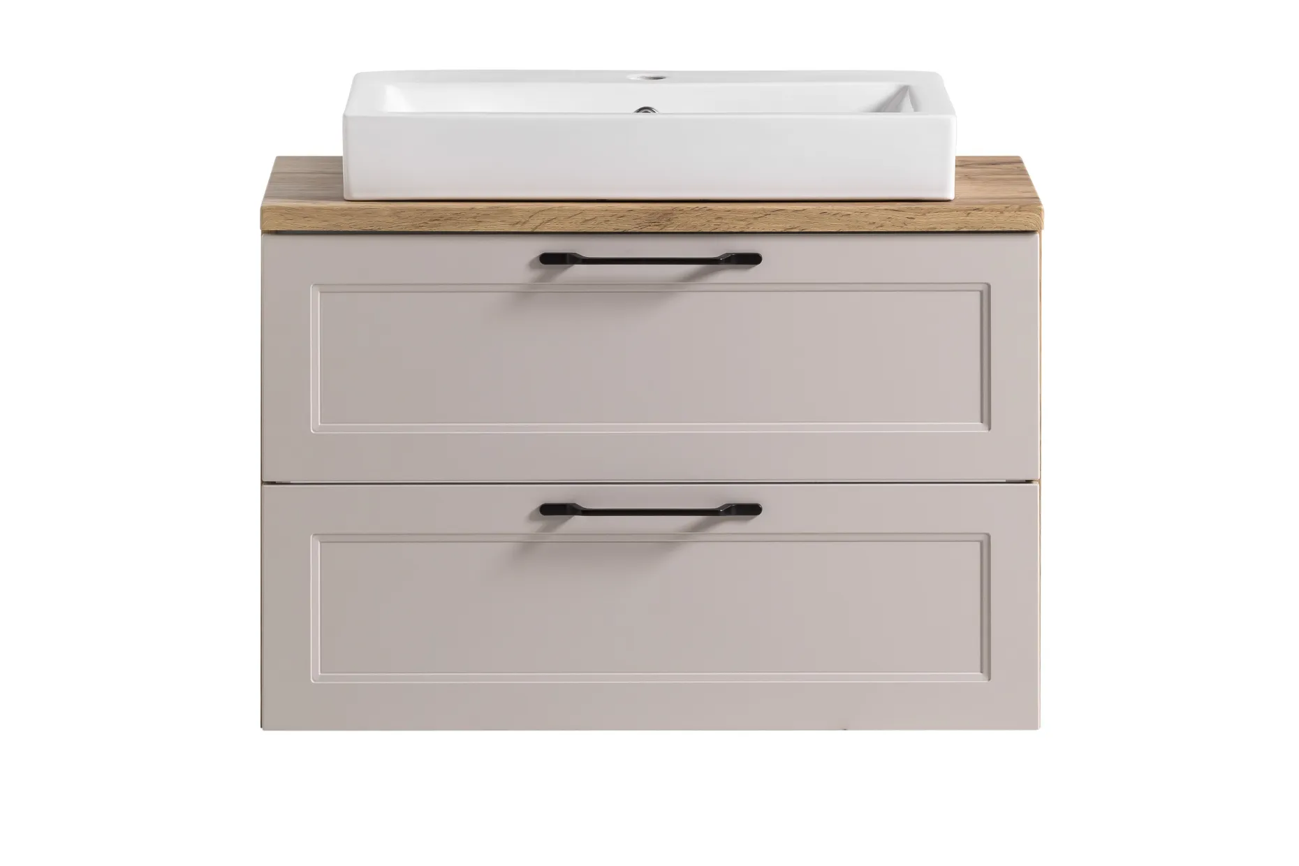 Meran Waschtischunterschrank | 80 x 47 x 65 cm | Eiche kaschmirfarbig