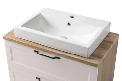 Meran Waschtischunterschrank | 80 x 47 x 65 cm | Eiche kaschmirfarbig