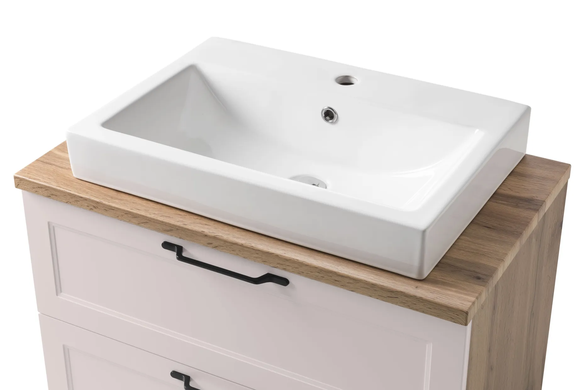 Meran Waschtischunterschrank | 80 x 47 x 65 cm | Eiche kaschmirfarbig