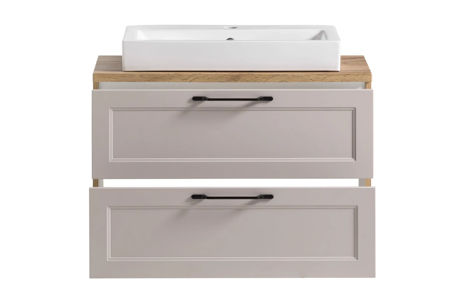 Meran Waschtischunterschrank | 80 x 47 x 65 cm | Eiche kaschmirfarbig