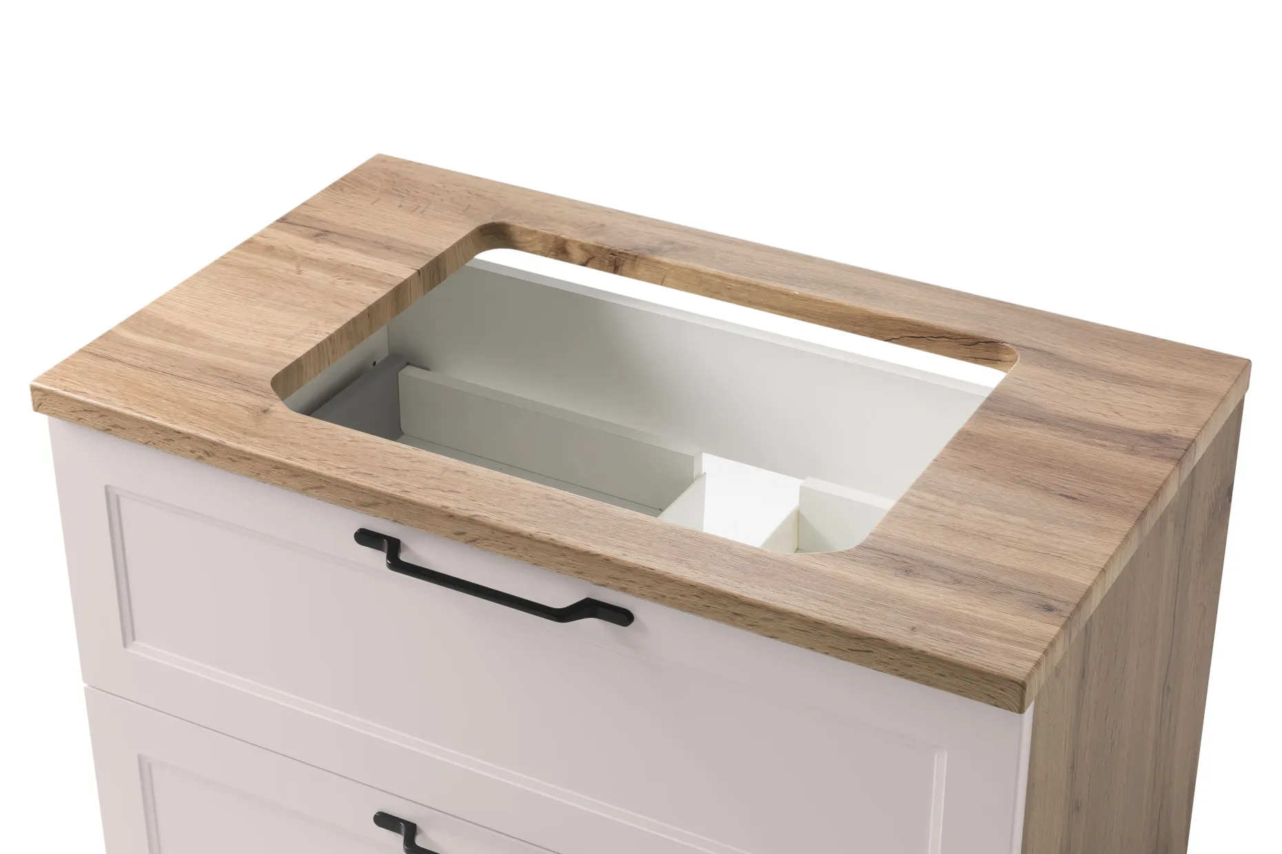 Meran Waschtischunterschrank | 80 x 47 x 65 cm | Eiche kaschmirfarbig