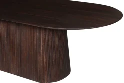 Rousseau Miguel Oval Esstisch 230cm Dunkel | Massivholz Mango Struktur und Platte