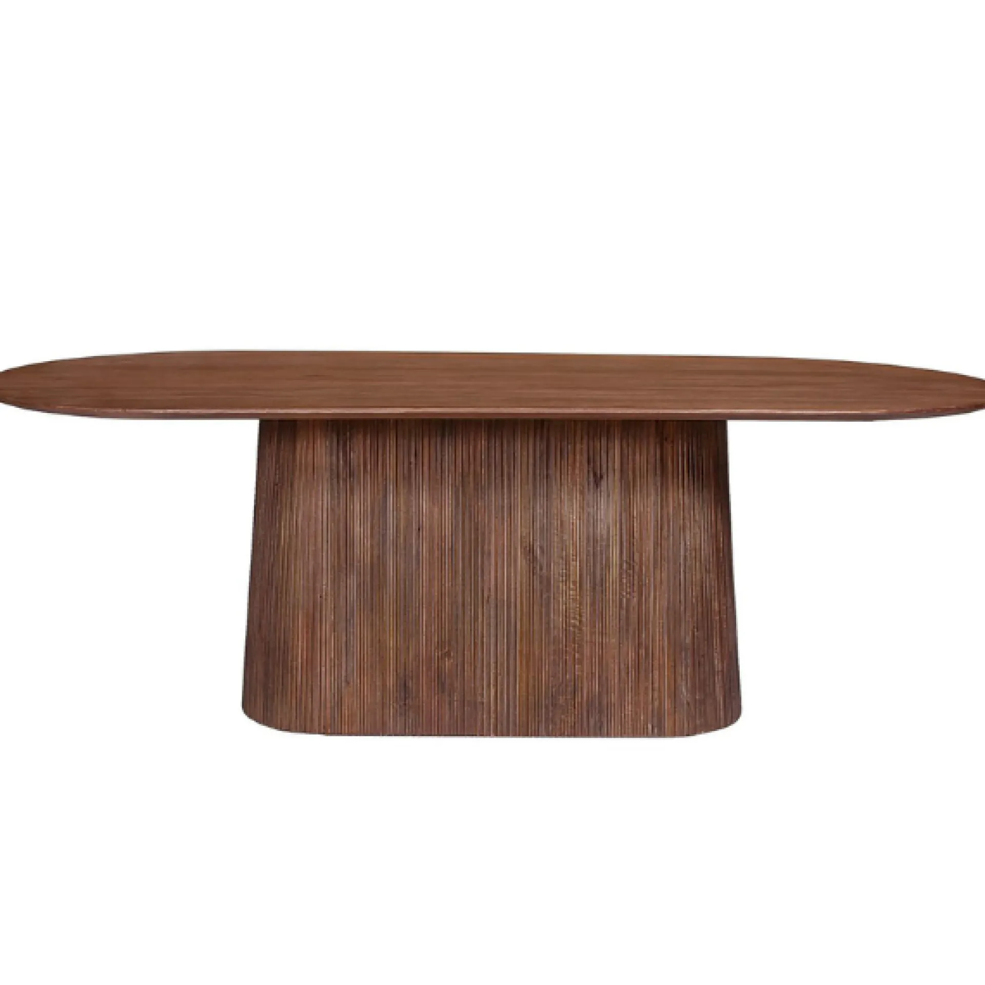 Rousseau Miguel Oval Esstisch 230cm Hell | Massivholz Mango Struktur und Platte