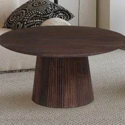Rousseau Miguel Runder Couchtisch 80cm Dunkel