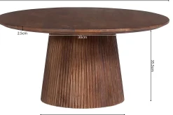 Rousseau Miguel Runder Couchtisch 80cm Hell