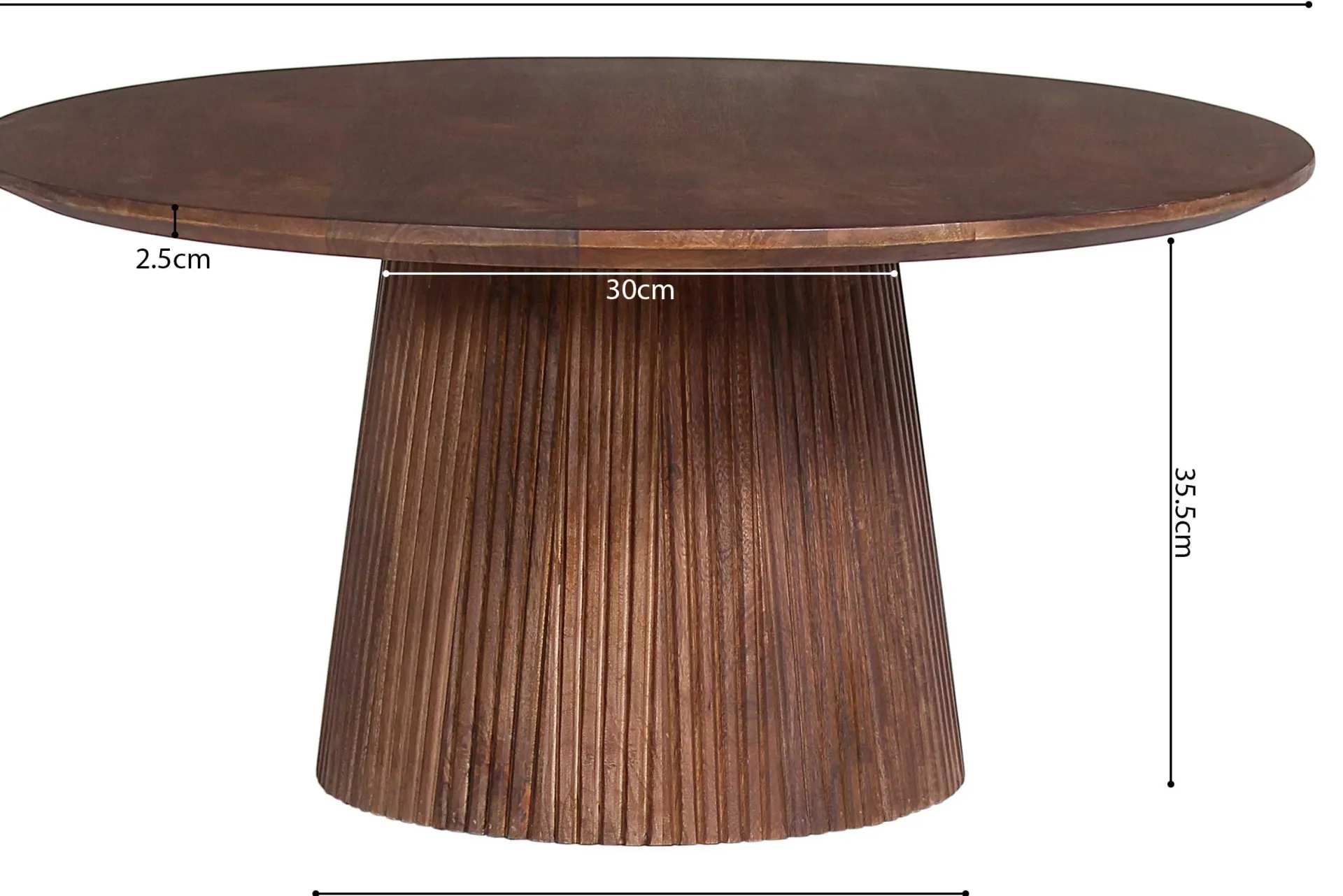 Rousseau Miguel Runder Couchtisch 80cm Hell