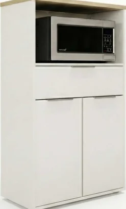 Mikrowellenschrank Access | 70,5 x 39,6 x 122,7 cm | Weiß