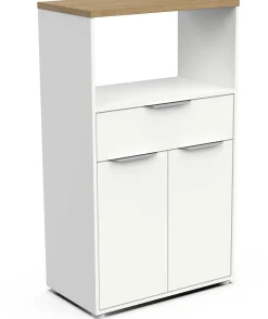 Mikrowellenschrank Access | 70,5 x 39,6 x 122,7 cm | Weiß