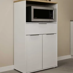 Mikrowellenschrank Access | 70,5 x 39,6 x 122,7 cm | Weiß