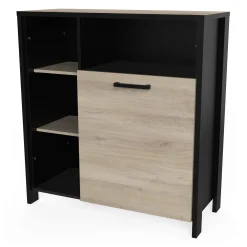 Mikrowellenschrank Chili | 95,7 x 39,8 x 101,2 cm | Schwarz