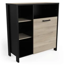 Mikrowellenschrank Chili | 95,7 x 39,8 x 101,2 cm | Schwarz