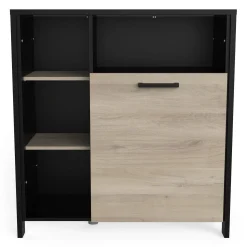 Mikrowellenschrank Chili | 95,7 x 39,8 x 101,2 cm | Schwarz