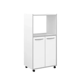 Mikrowellenschrank Easy 60cm, 2 Türen - weiß/grau