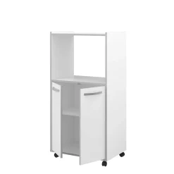Mikrowellenschrank Easy 60cm, 2 Türen - weiß/grau