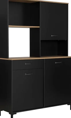Mikrowellenschrank Manchester | 119 x 41 x 180 cm | Helvezia Oak Design