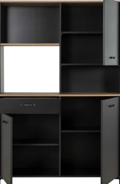 Mikrowellenschrank Manchester | 119 x 41 x 180 cm | Helvezia Oak Design