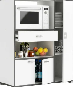 Mikrowellenschrank Zira mattweiß