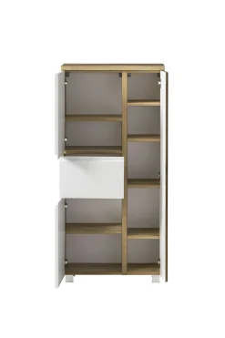 Mittelgroßer Aufbewahrungsschrank Varese | 65 x 35 x 130 cm | Weiß