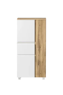 Mittelgroßer Aufbewahrungsschrank Varese | 65 x 35 x 130 cm | Weiß