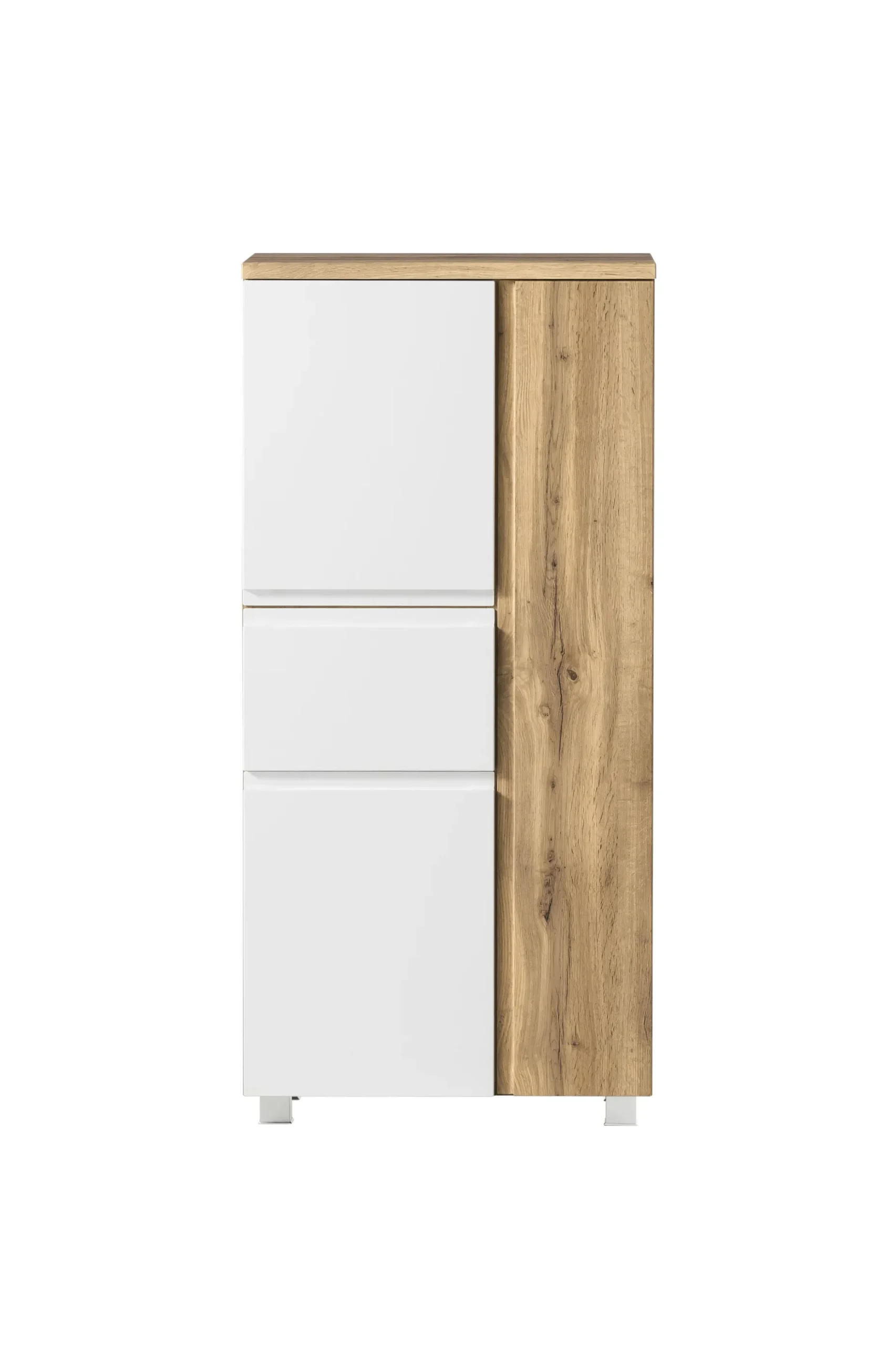 Mittelgroßer Aufbewahrungsschrank Varese | 65 x 35 x 130 cm | Weiß