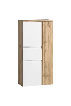Mittelgroßer Aufbewahrungsschrank Varese | 65 x 35 x 130 cm | Weiß