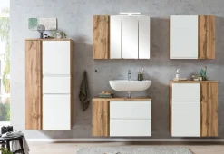 Mittelgroßer Aufbewahrungsschrank Varese | 65 x 35 x 130 cm | Weiß