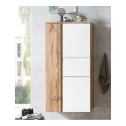 Mittelgroßer Aufbewahrungsschrank Varese | 65 x 35 x 130 cm | Weiß