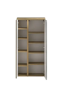 Mittelgroßer Aufbewahrungsschrank Varese | 65 x 35 x 130 cm | Betonfarbenes Design