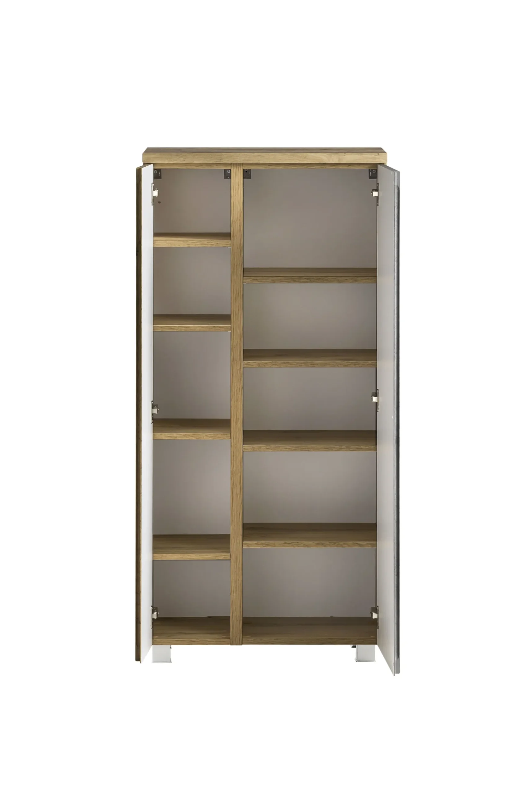Mittelgroßer Aufbewahrungsschrank Varese | 65 x 35 x 130 cm | Betonfarbenes Design