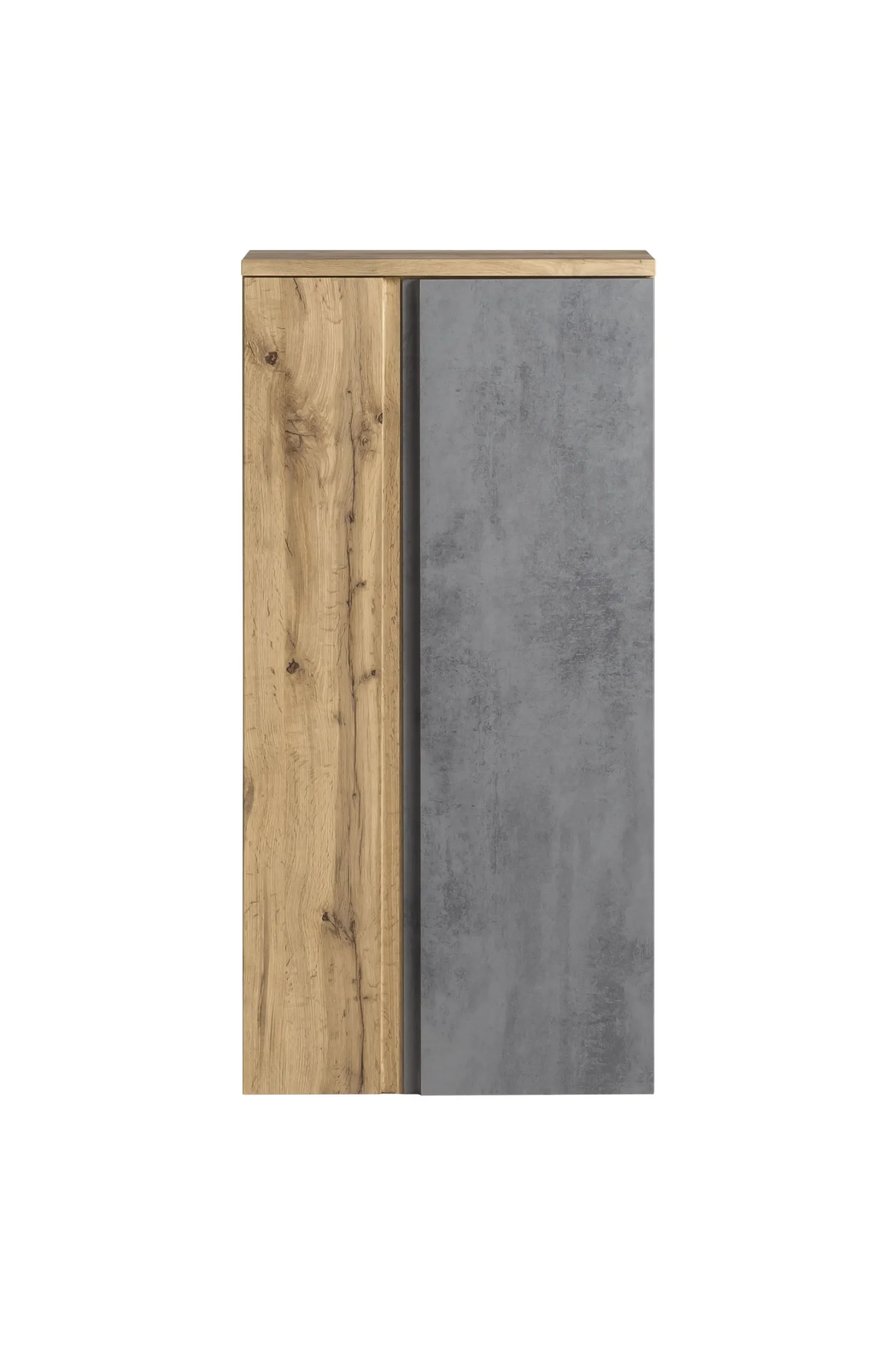 Mittelgroßer Aufbewahrungsschrank Varese | 65 x 35 x 130 cm | Betonfarbenes Design