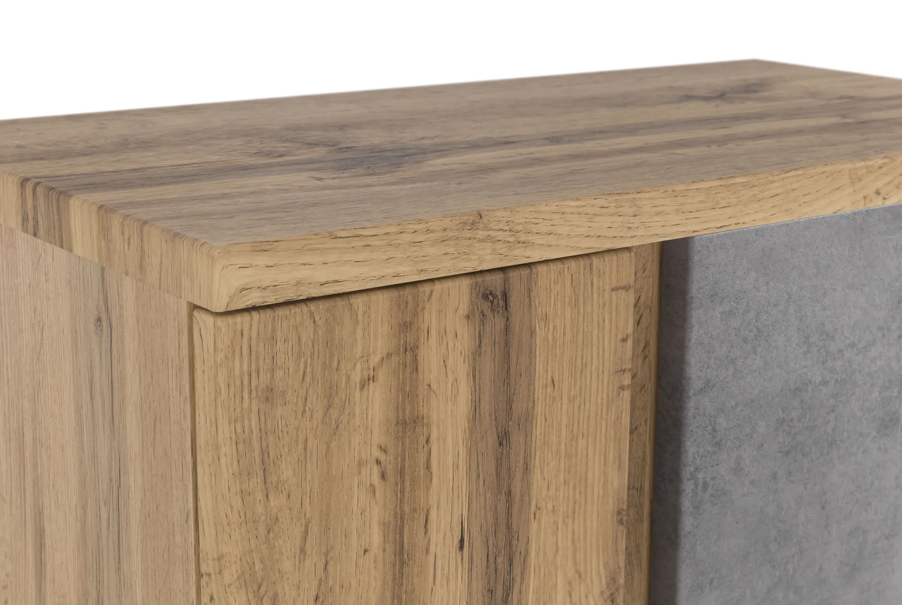 Mittelgroßer Aufbewahrungsschrank Varese | 65 x 35 x 130 cm | Betonfarbenes Design