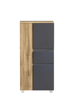 Mittelgroßer Aufbewahrungsschrank Varese | 65 x 35 x 130 cm | Weiß