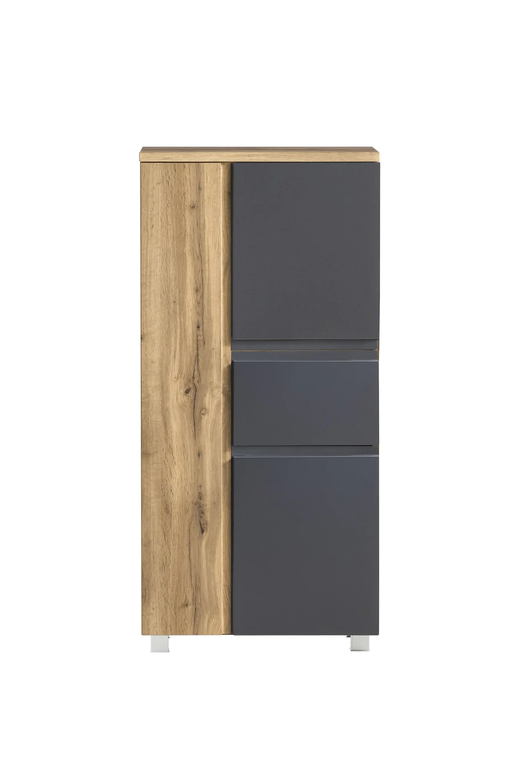 Mittelgroßer Aufbewahrungsschrank Varese | 65 x 35 x 130 cm | Weiß