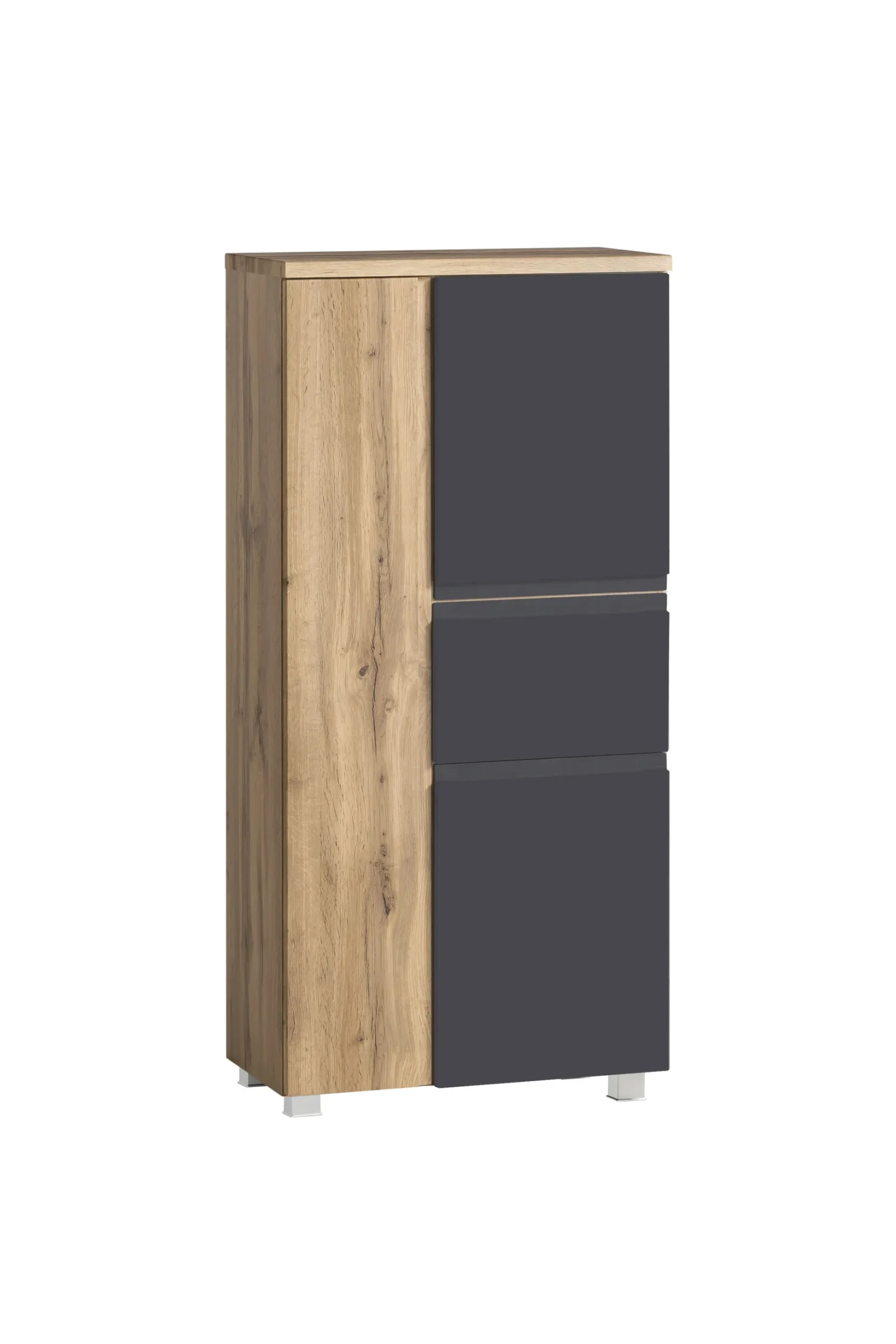 Mittelgroßer Aufbewahrungsschrank Varese | 65 x 35 x 130 cm | Weiß