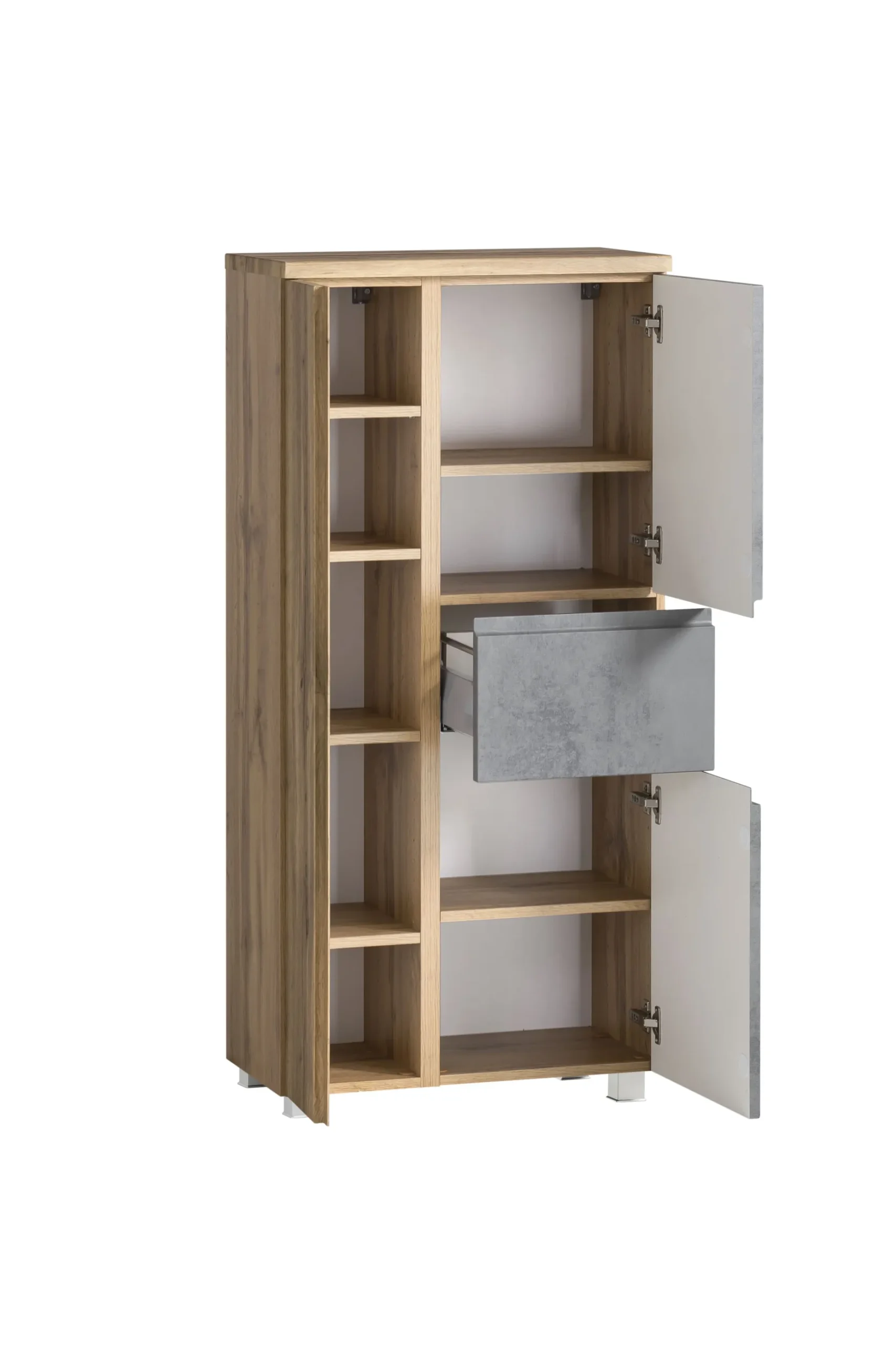 Mittelgroßer Aufbewahrungsschrank Varese | 65 x 35 x 130 cm | Farbe Beton