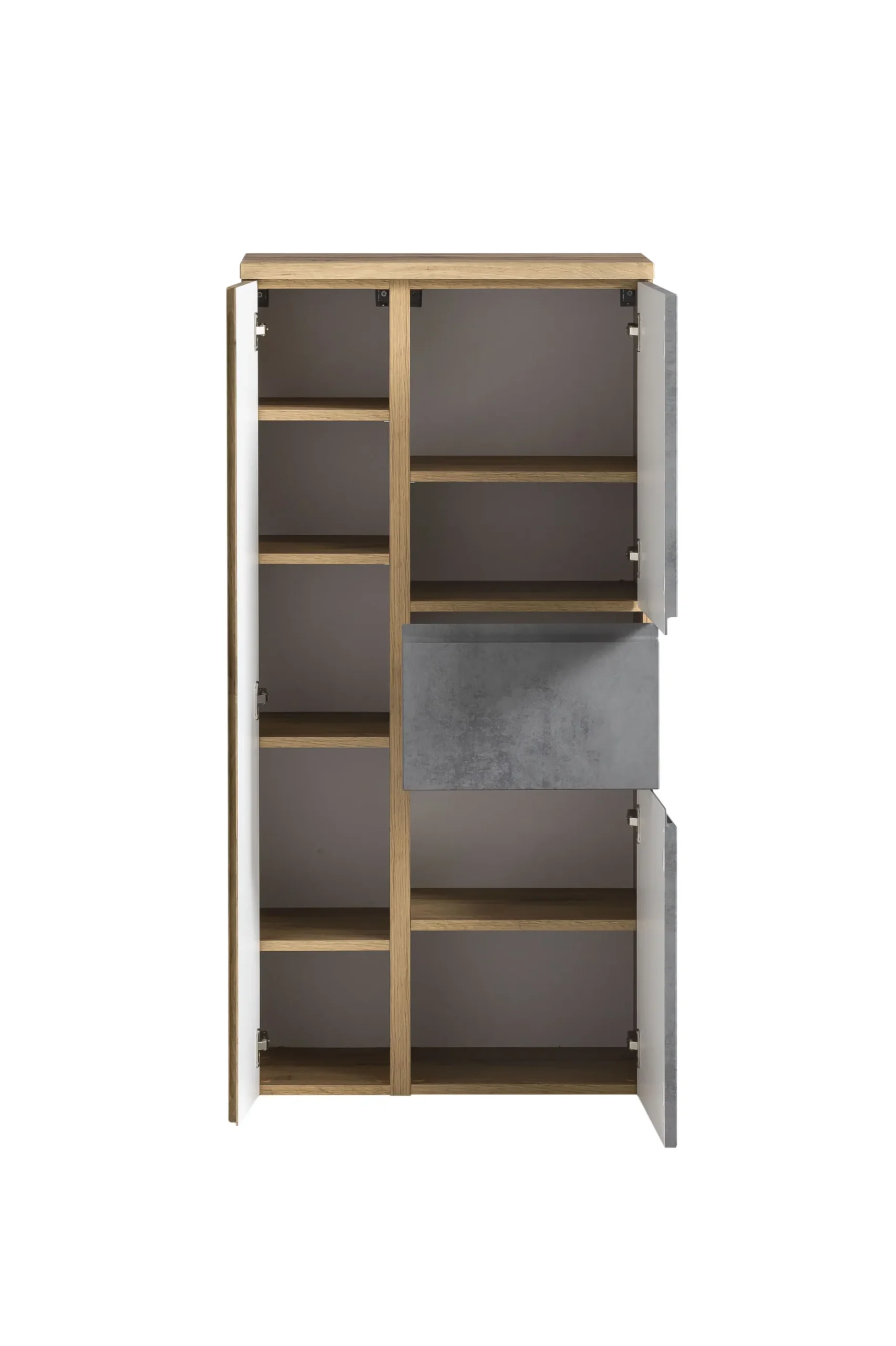 Mittelgroßer Aufbewahrungsschrank Varese | 65 x 35 x 130 cm | Farbe Beton