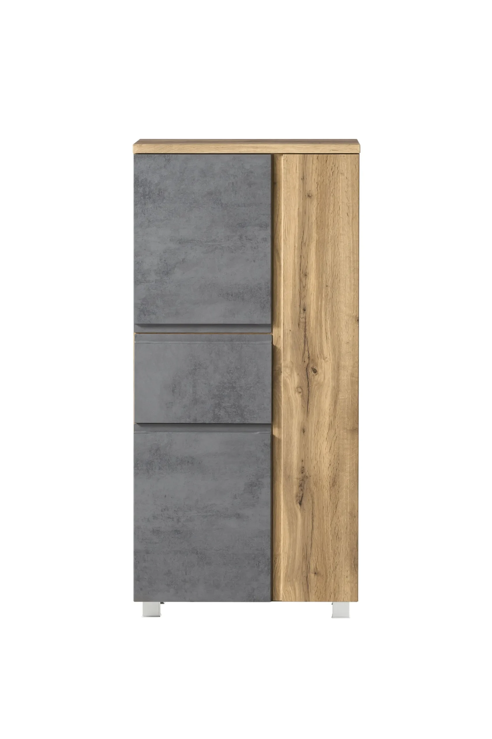 Mittelgroßer Aufbewahrungsschrank Varese | 65 x 35 x 130 cm | Farbe Beton
