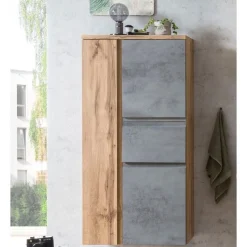 Mittelgroßer Aufbewahrungsschrank Varese | 65 x 35 x 130 cm | Farbe Beton