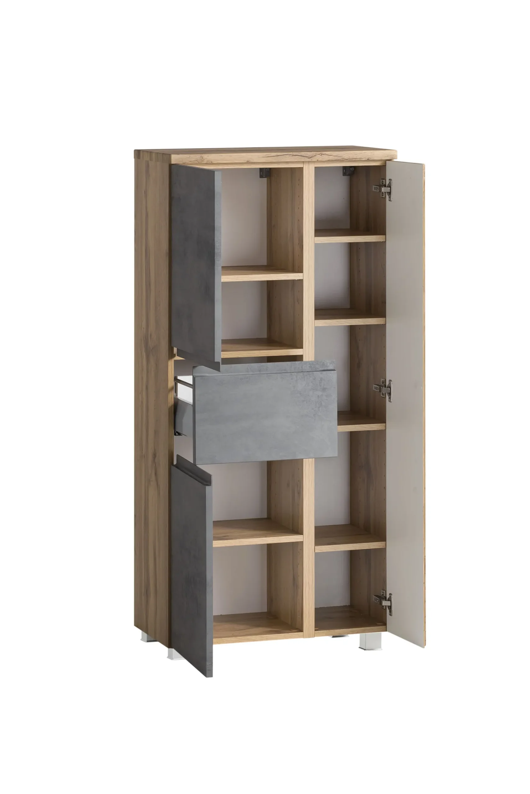 Mittelgroßer Aufbewahrungsschrank Varese | 65 x 35 x 130 cm | Farbe Beton