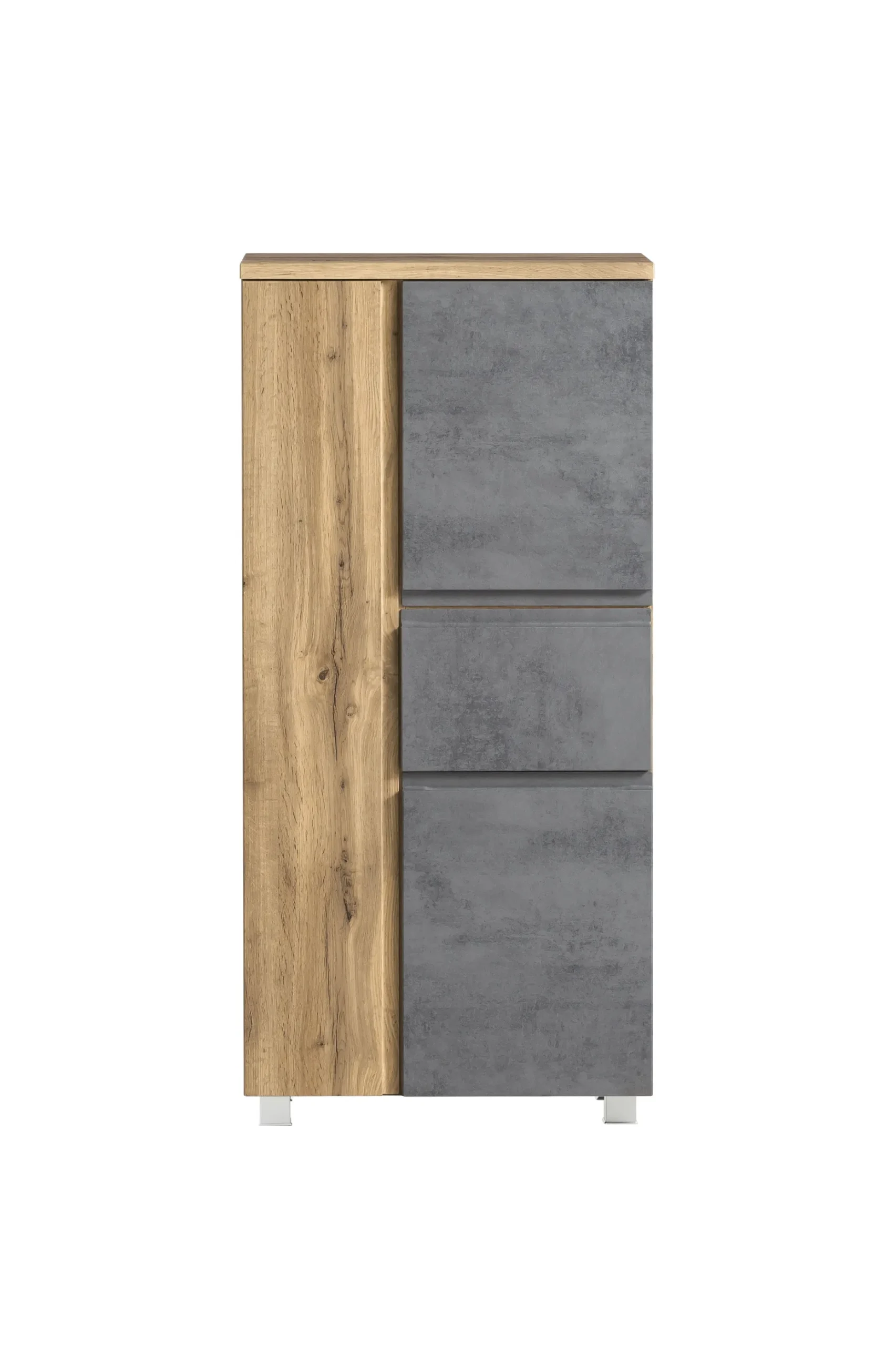 Mittelgroßer Aufbewahrungsschrank Varese | 65 x 35 x 130 cm | Farbe Beton