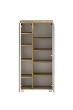 Mittelgroßer Aufbewahrungsschrank Varese | 65 x 35 x 130 cm | Weiß