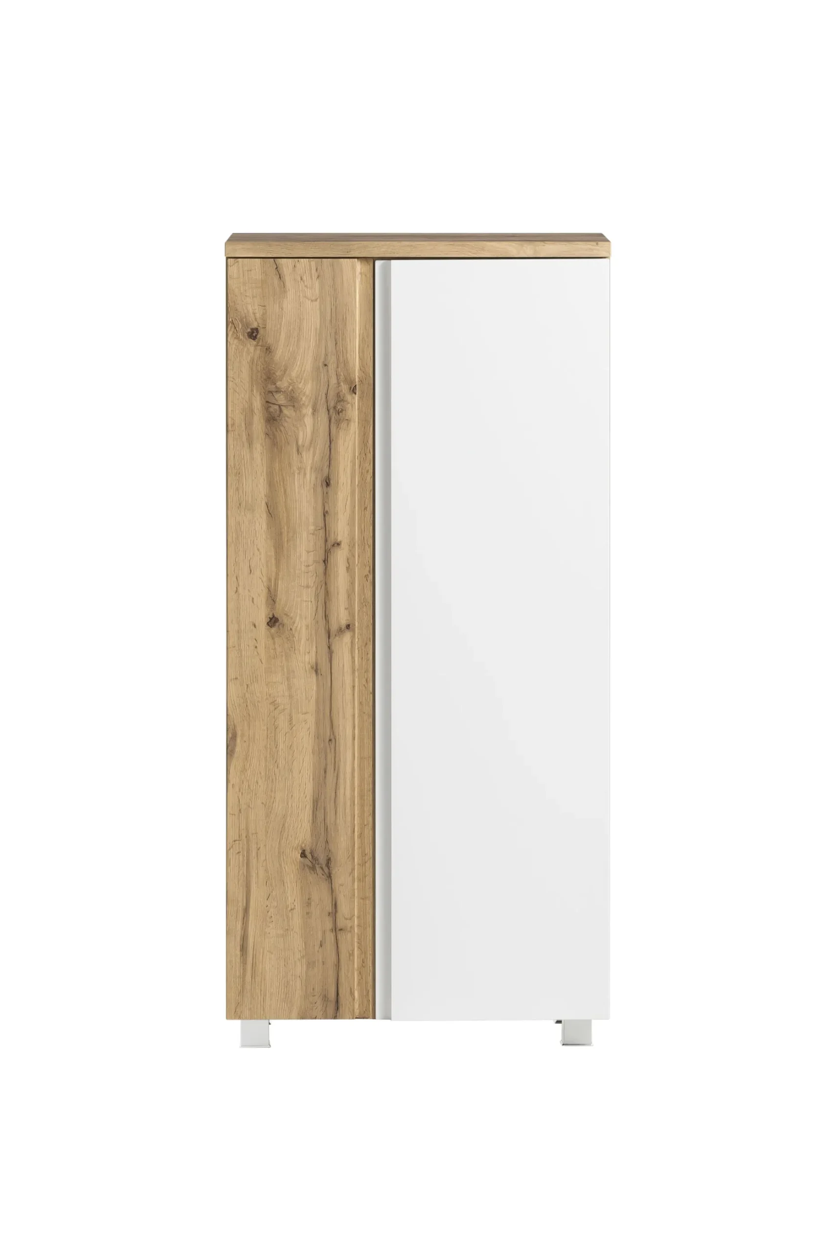Mittelgroßer Aufbewahrungsschrank Varese | 65 x 35 x 130 cm | Weiß