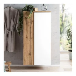 Mittelgroßer Aufbewahrungsschrank Varese | 65 x 35 x 130 cm | Weiß