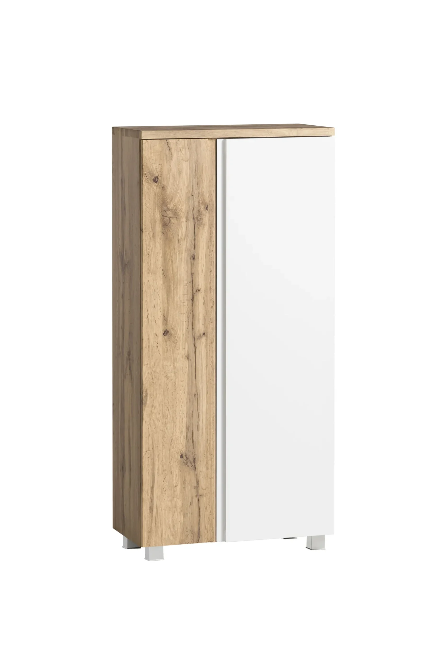 Mittelgroßer Aufbewahrungsschrank Varese | 65 x 35 x 130 cm | Weiß