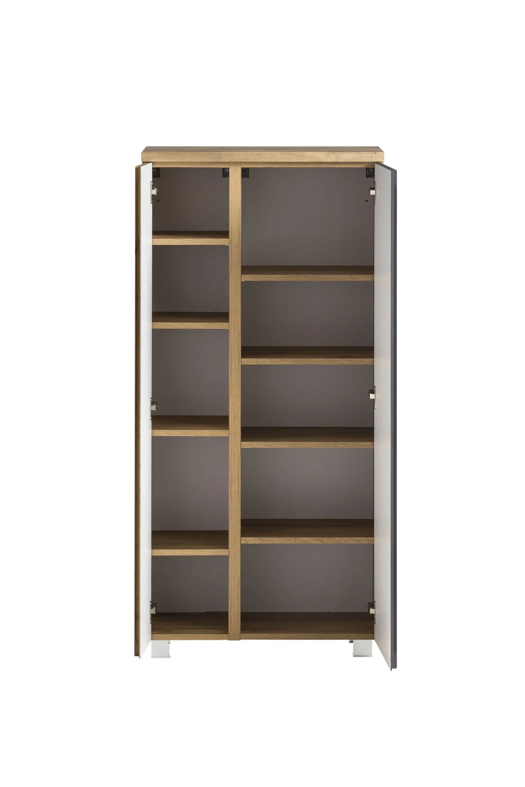Mittelgroßer Aufbewahrungsschrank Varese | 65 x 35 x 130 cm | Grau