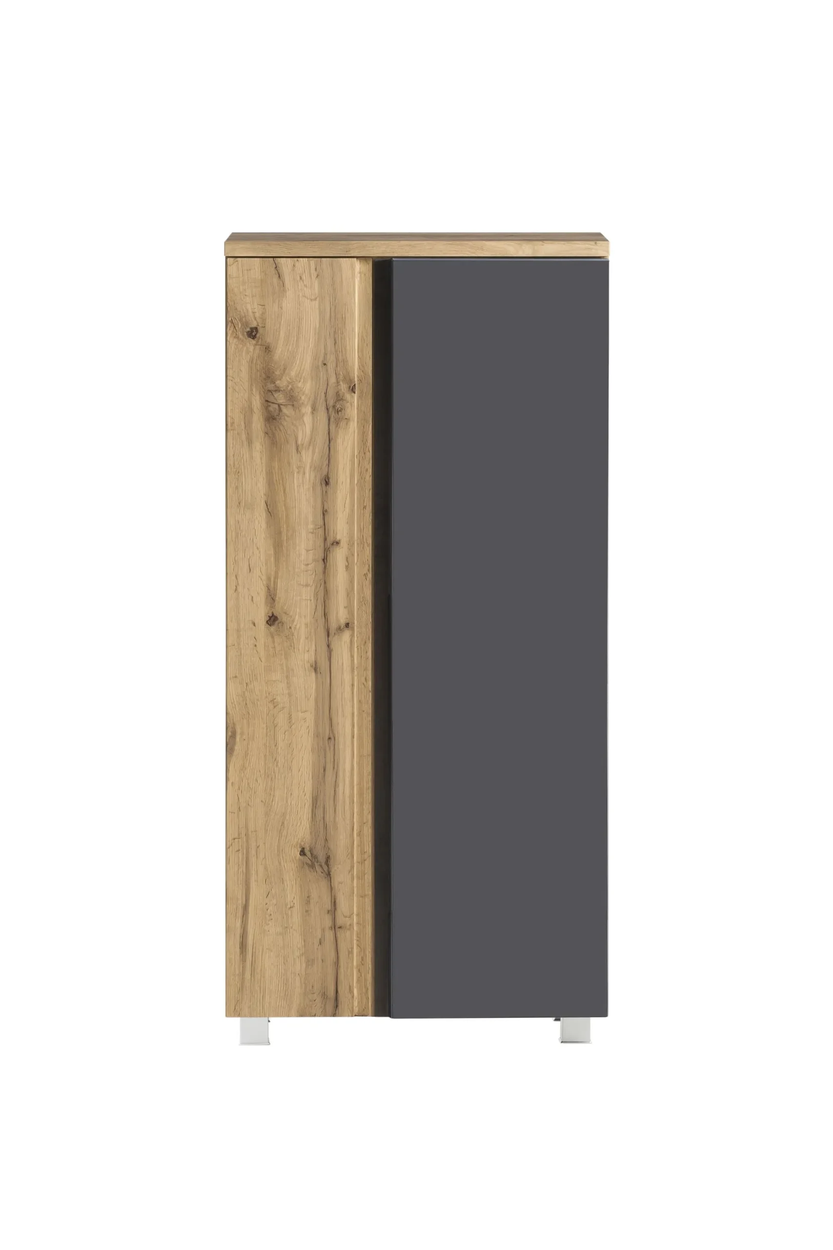 Mittelgroßer Aufbewahrungsschrank Varese | 65 x 35 x 130 cm | Grau